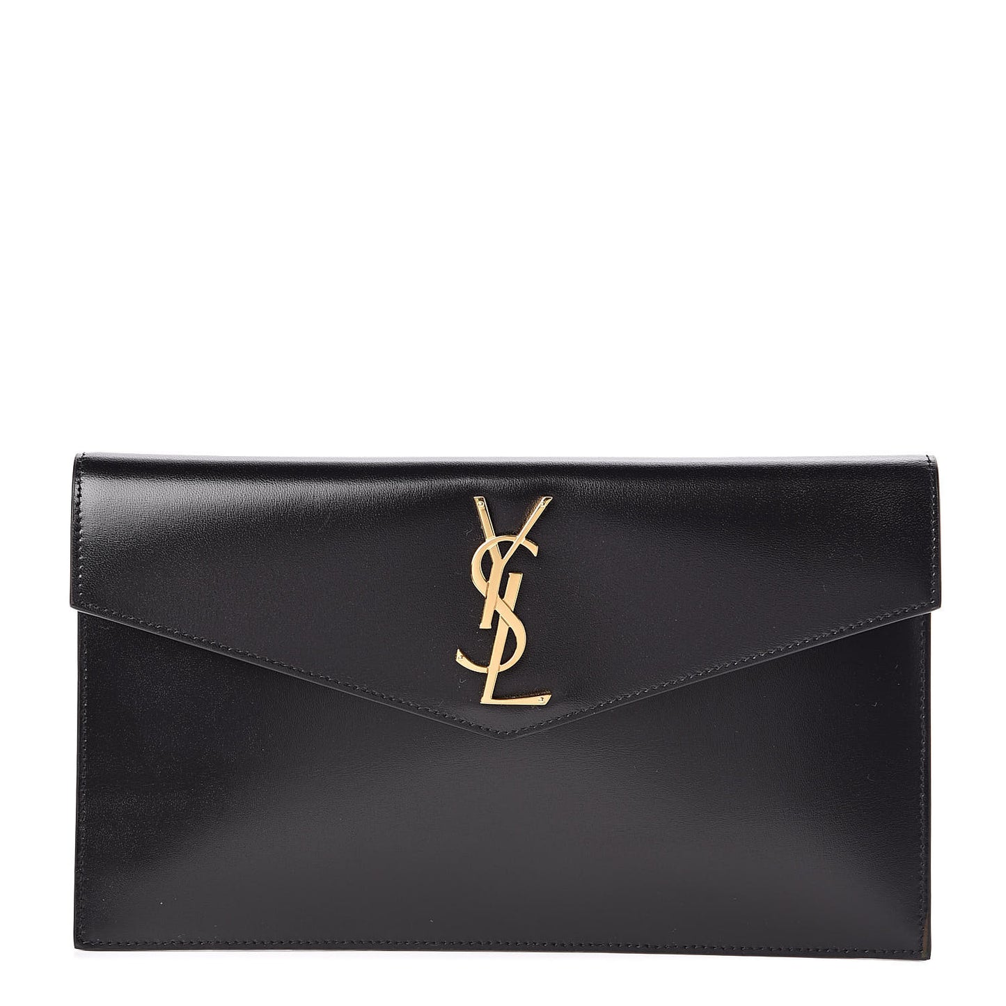 Smooth Shiny Calfskin Monogram Uptown Pouch Black