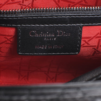Christian Dior Lambskin Cannage Medium Lady Dior Black 6 of 8