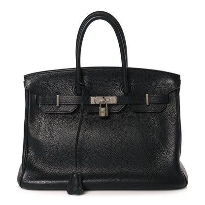 Hermes Taurillon Clemence Birkin 35 Black 1 of 9