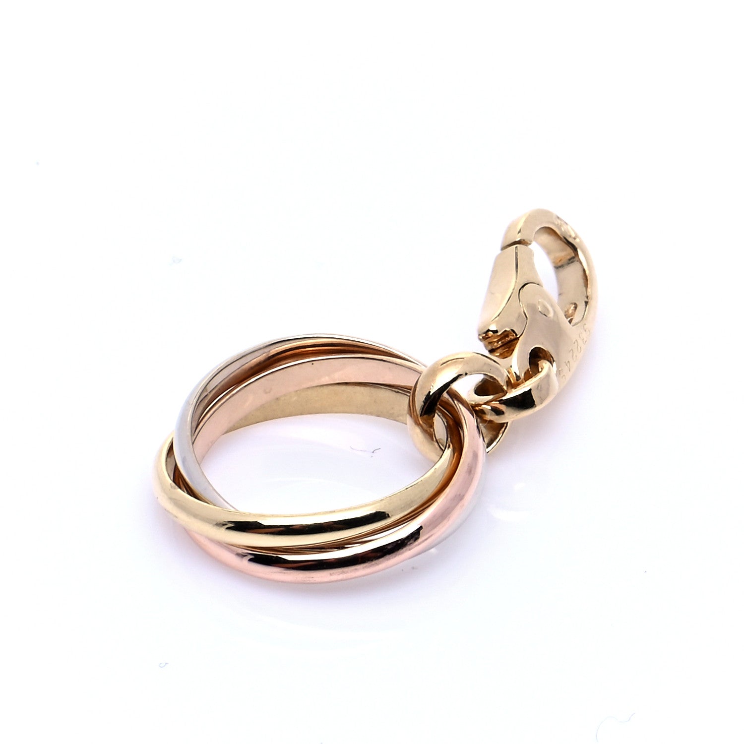 Cartier 18K Pink Yellow White Gold Trinity Charm 4 of 5