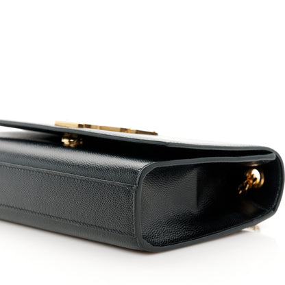 Saint Laurent Grain De Poudre Small Monogram Kate Satchel Black 10 of 10