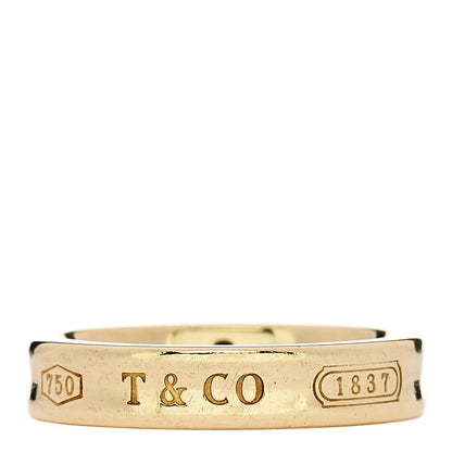 Tiffany 18K Yellow Gold Narrow 1837 Ring 49 4.75 1 of 4