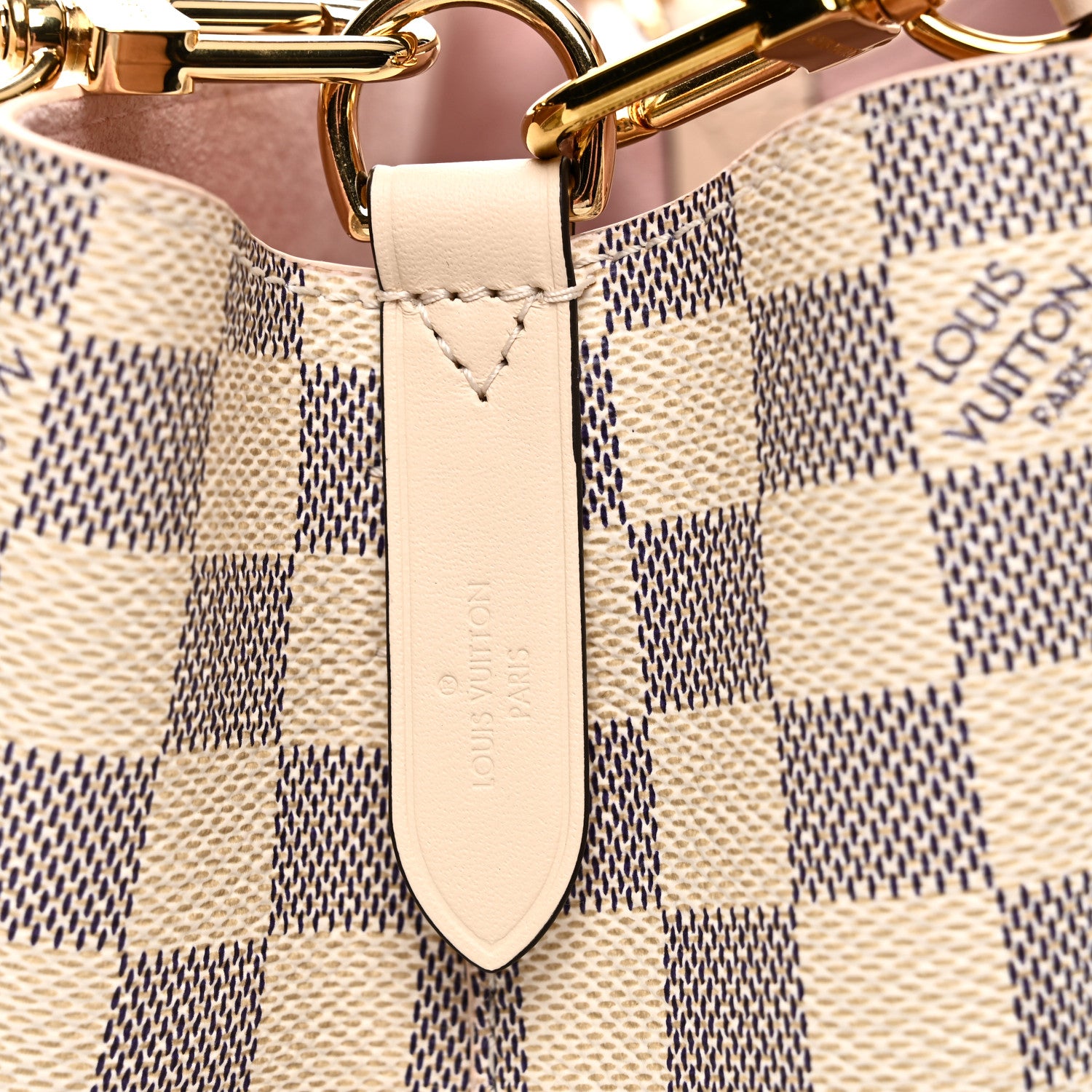 Louis Vuitton Damier Azur Braided Neonoe BB Pink 7 of 11