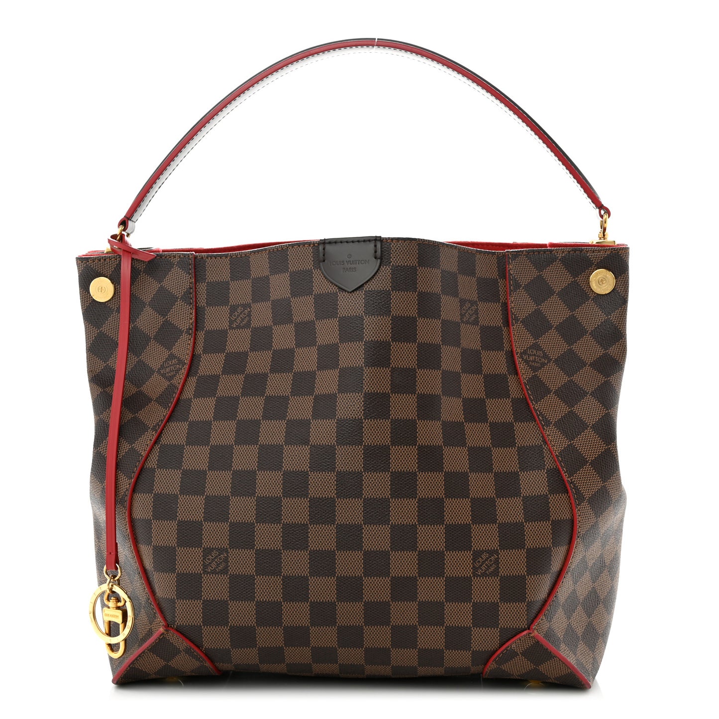 Damier Ebene Caissa Hobo Cherry