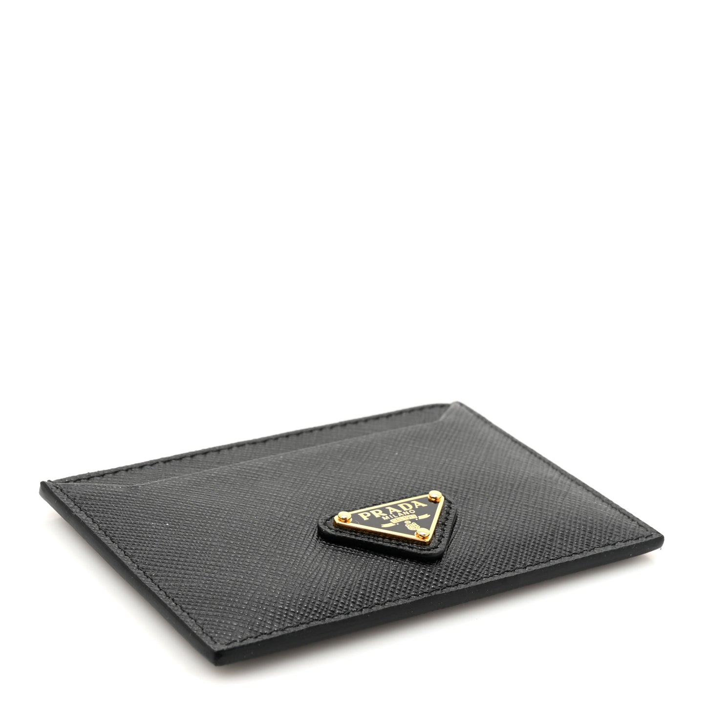 Saffiano Triangle Card Holder Black