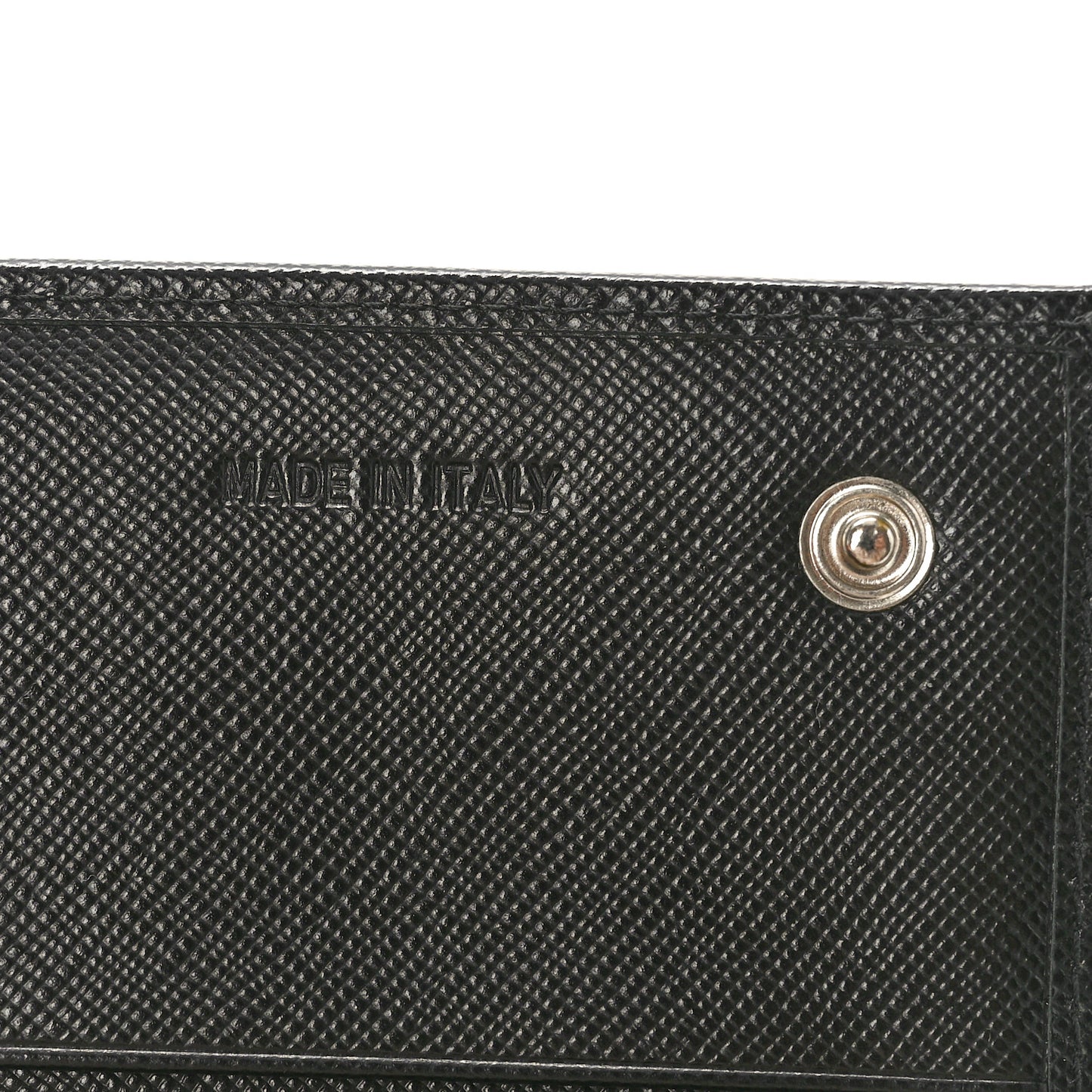Saffiano Triangle Continental Flap Wallet Black