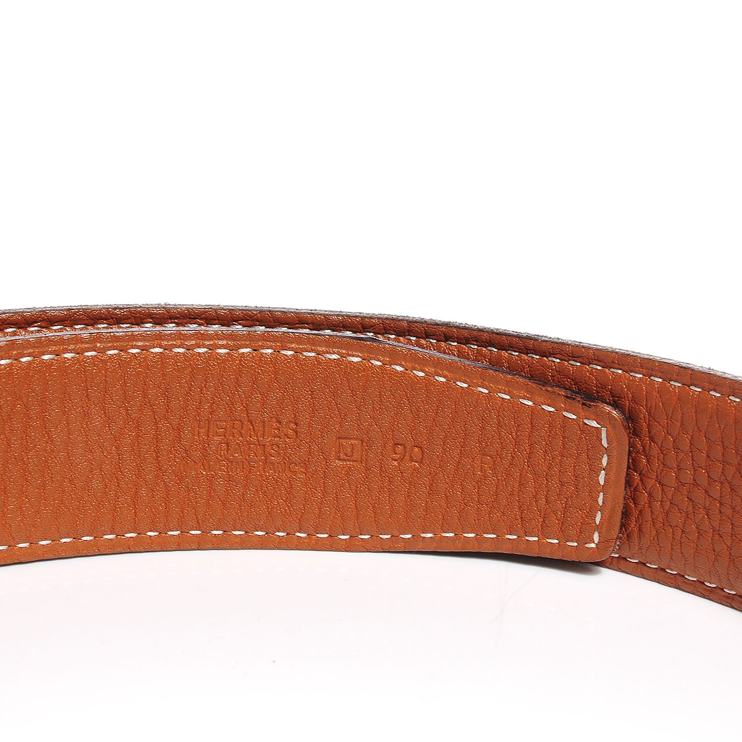 Hermes Box Togo Reversible Polished Constance 32mm H Belt 90 Black Gold 4 of 6