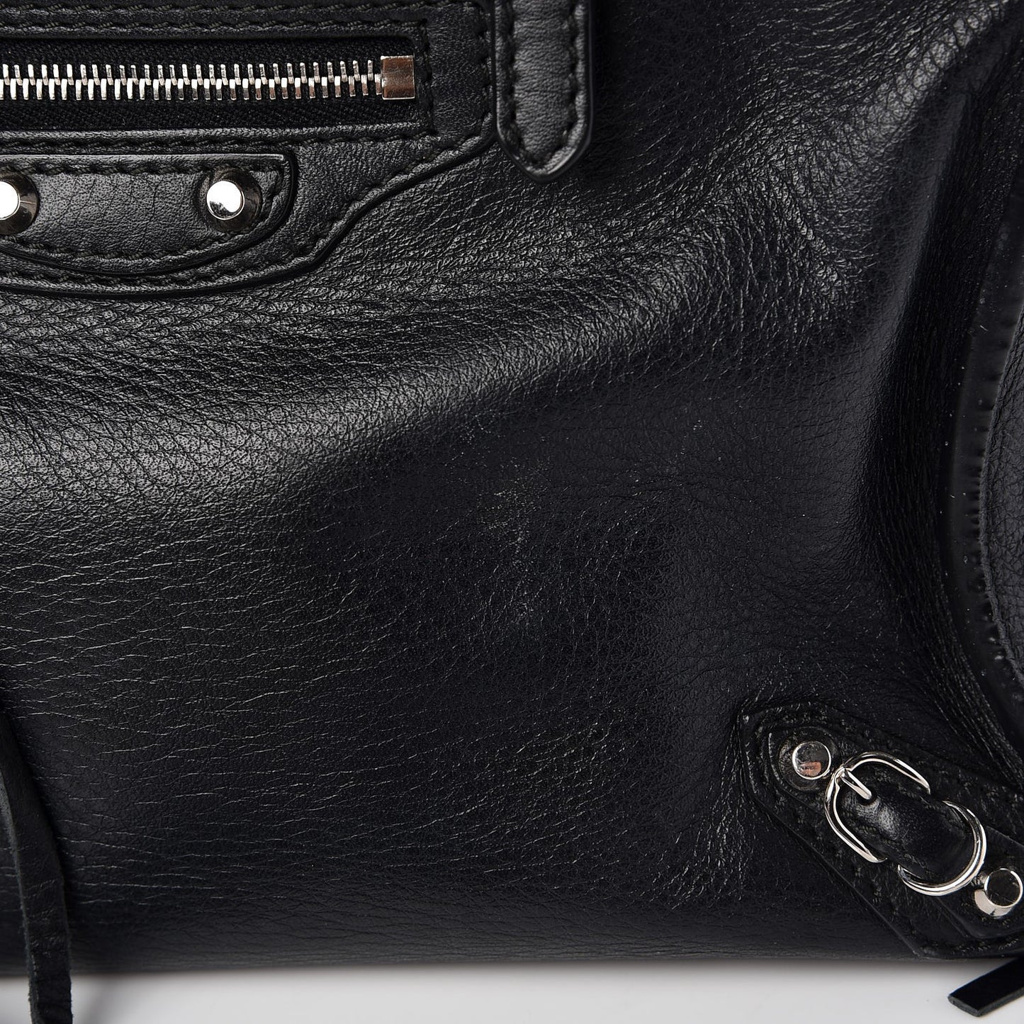 Calfskin Papier Mini A4 Zip Around Tote Black
