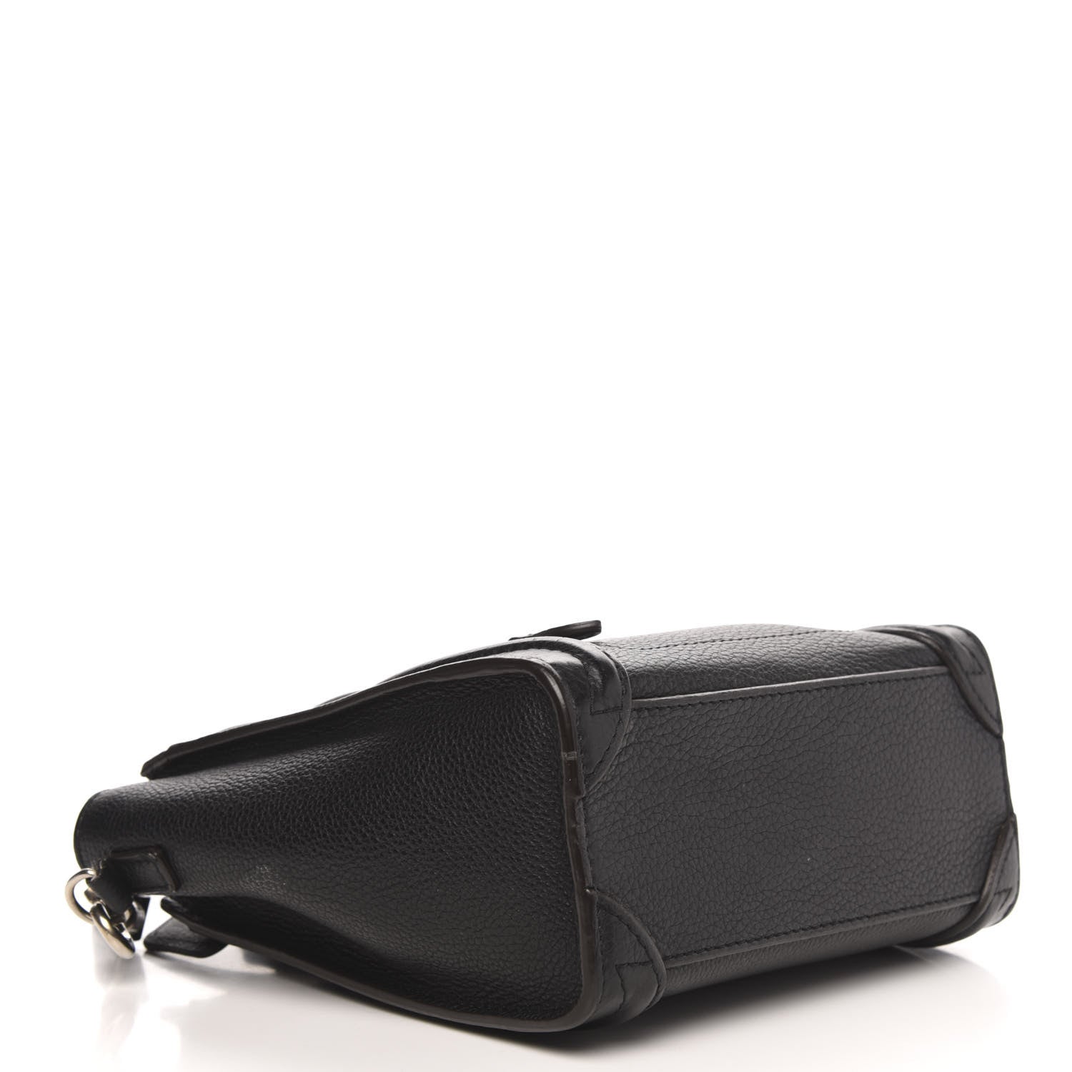 Celine Drummed Calfskin Nano Luggage Black 4 of 9