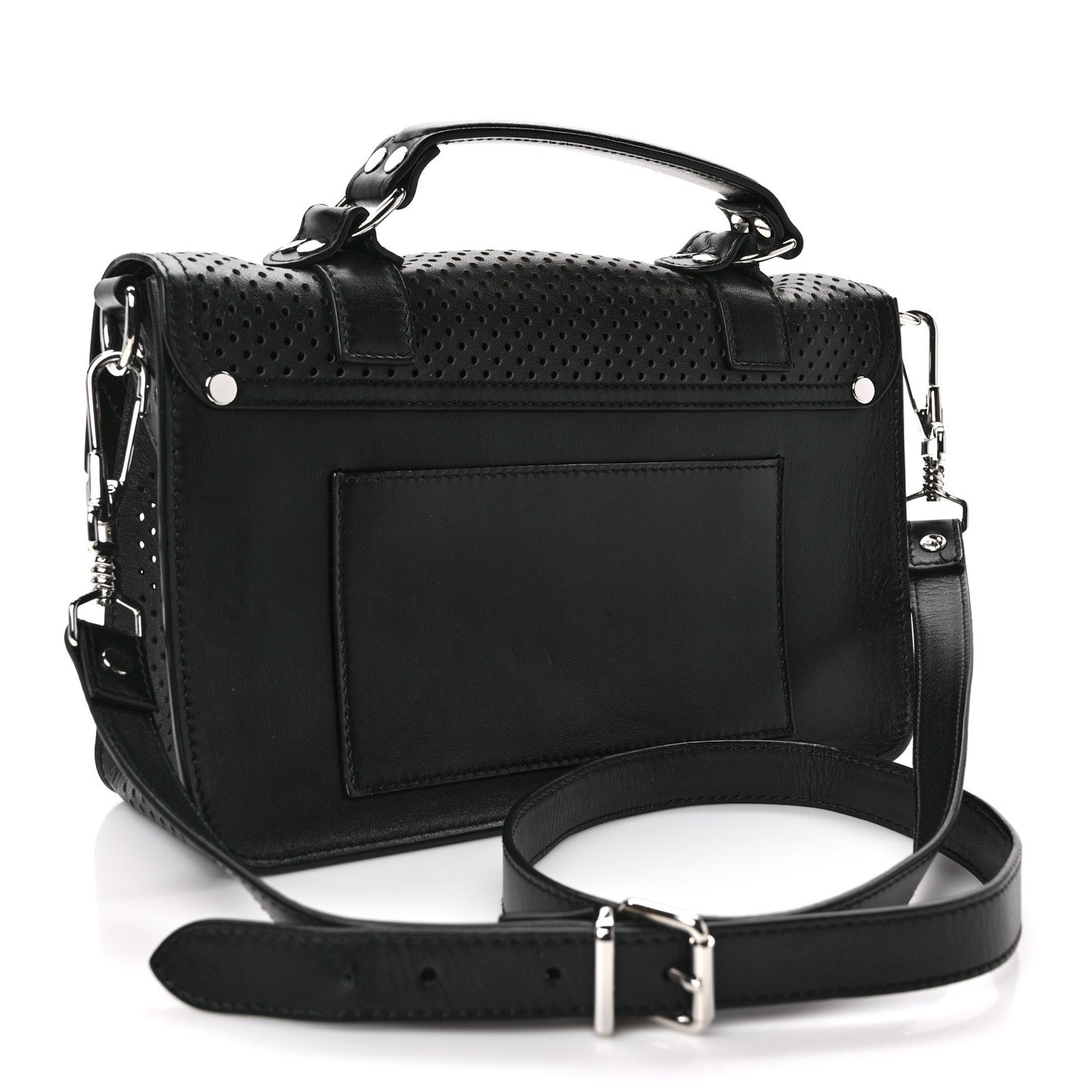 Grained Calfskin Tiny PS1 Satchel Black