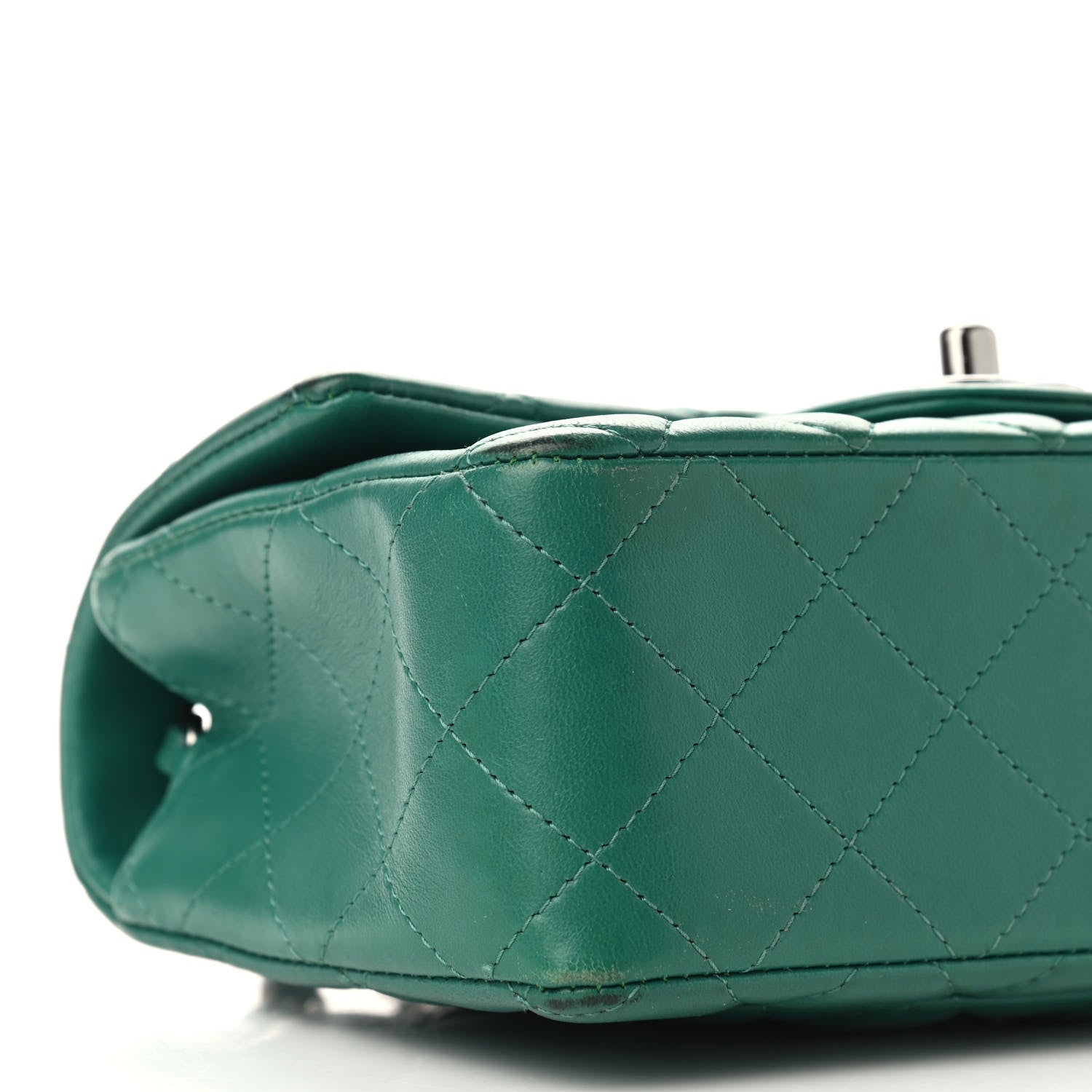Chanel Lambskin Quilted Mini Rectangular Flap Green 9 of 10