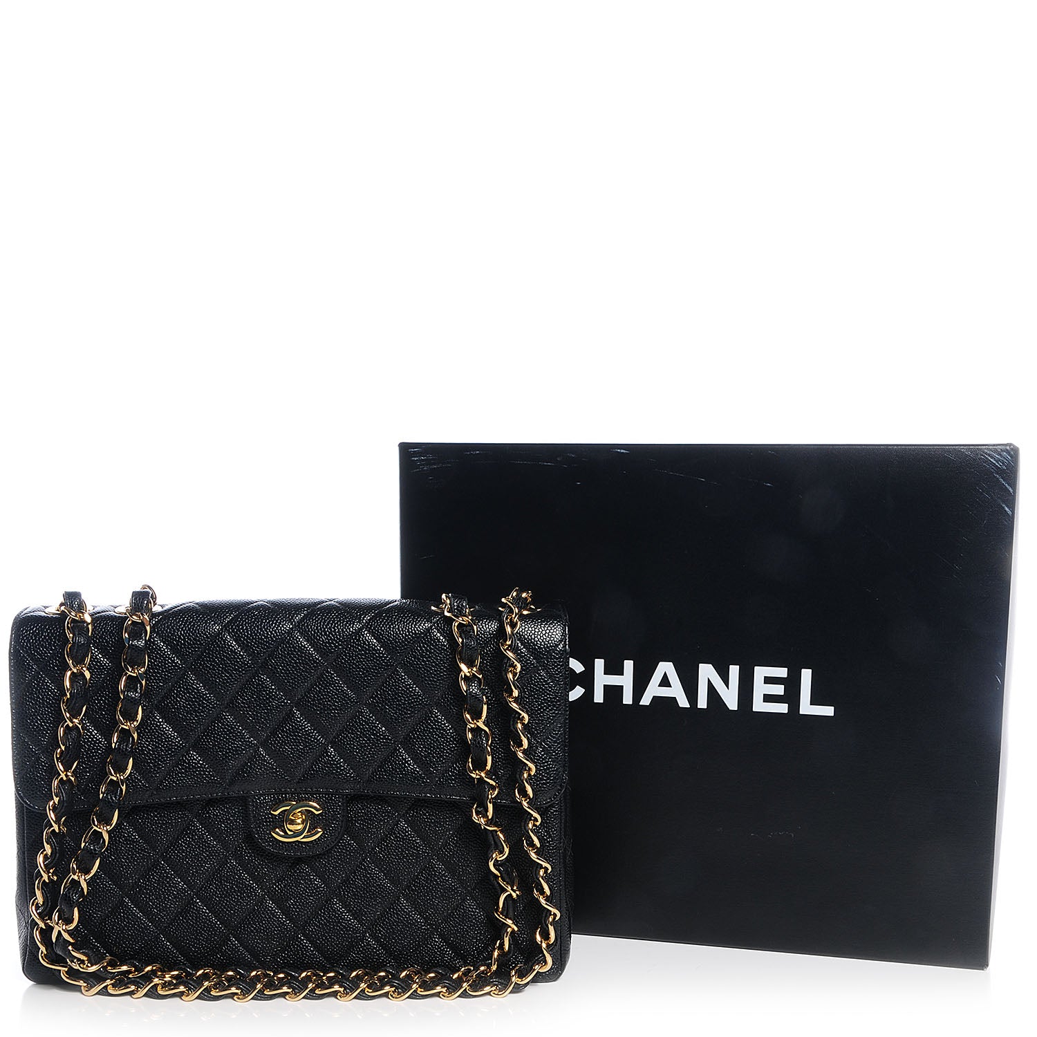 Chanel Caviar Jumbo Single Flap Black 5 of 9