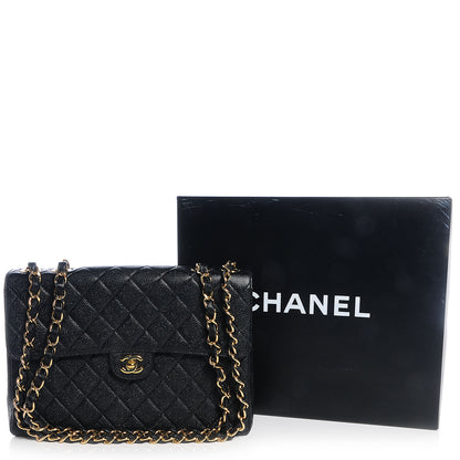 Chanel Caviar Jumbo Single Flap Black 5 of 9