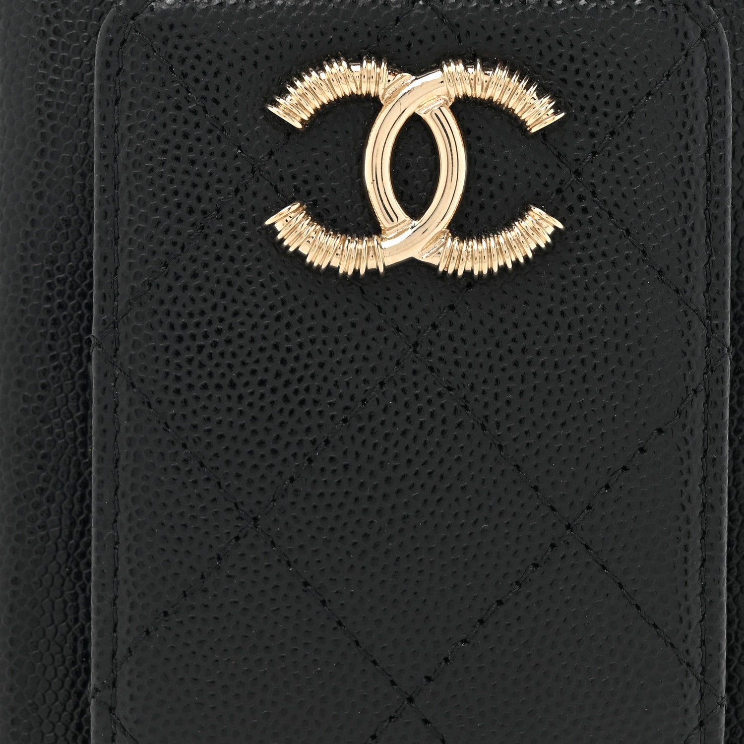 Chanel Caviar Quilted Zip Phone Case Black 9 of 12