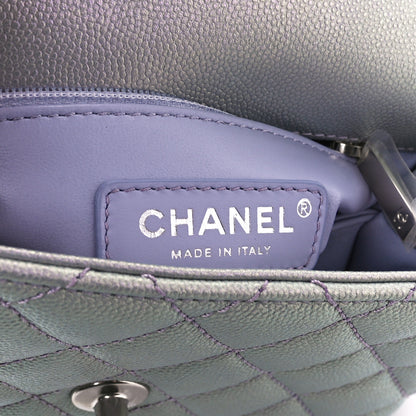 Chanel Iridescent Caviar Quilted Extra Mini Coco Handle Flap Purple 7 of 11