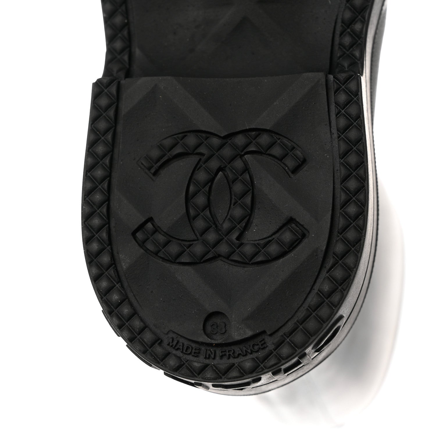 Chanel Caoutchouk CC High Boots 38 Black 8 of 11
