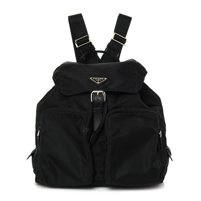 Prada Tessuto Nylon Vela Saffiano Large Backpack Black 1 of 10