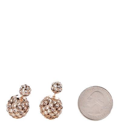 Christian Dior Crystal Mise En Dior Tribal Earrings Light Pink Gold 2 of 4