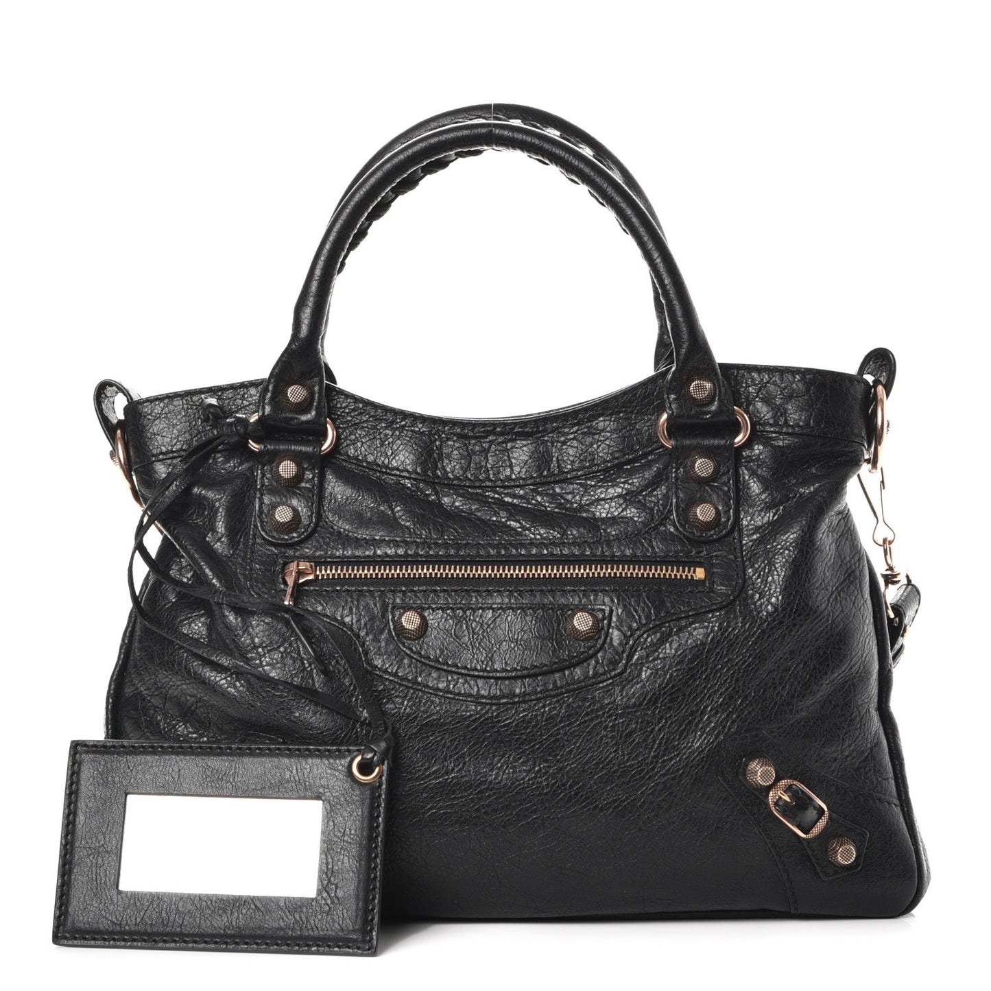 Agneau Giant 12 Rose Gold Hardware Town Black