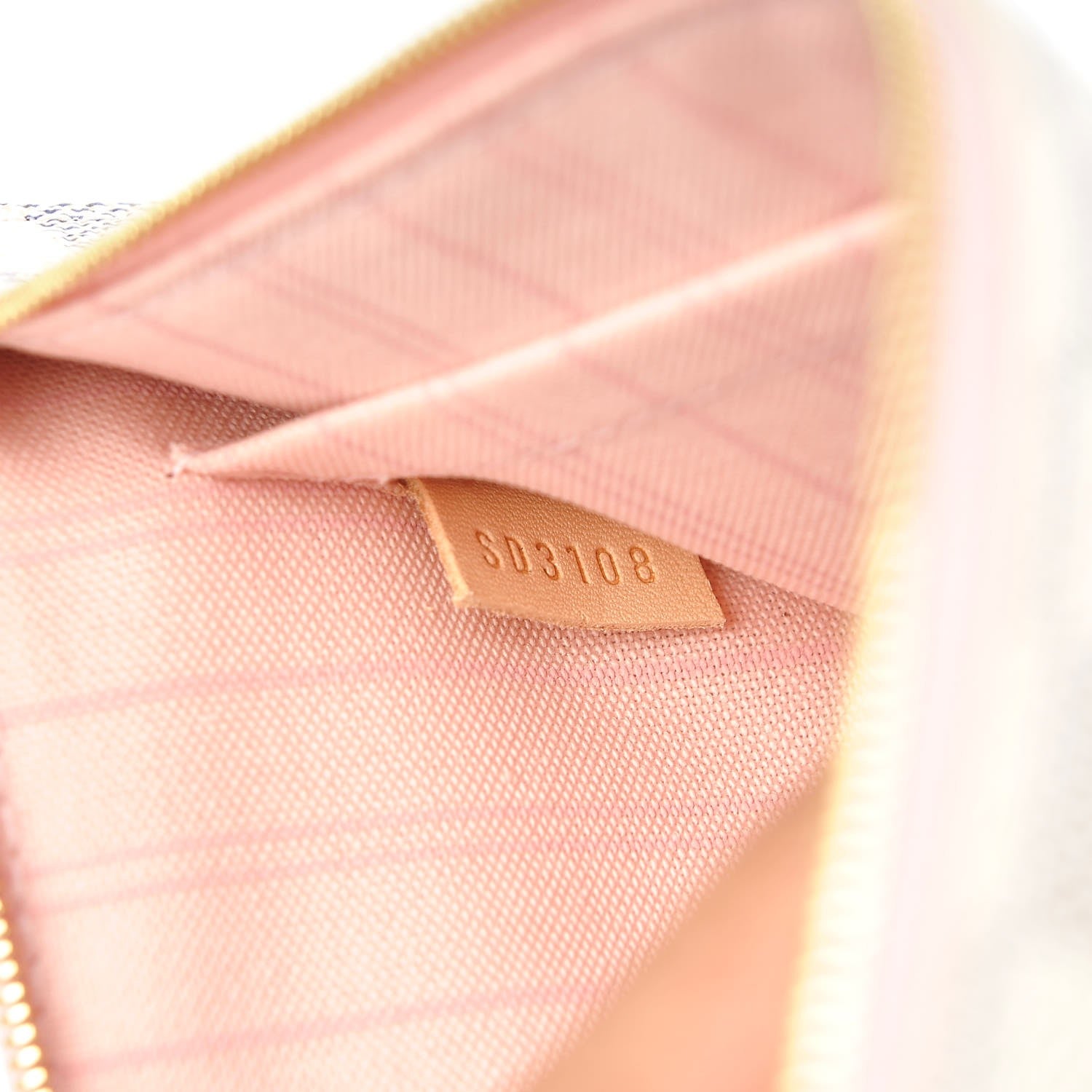 Louis Vuitton Damier Azur Neverfull MM GM Pochette Rose Ballerine 7 of 7