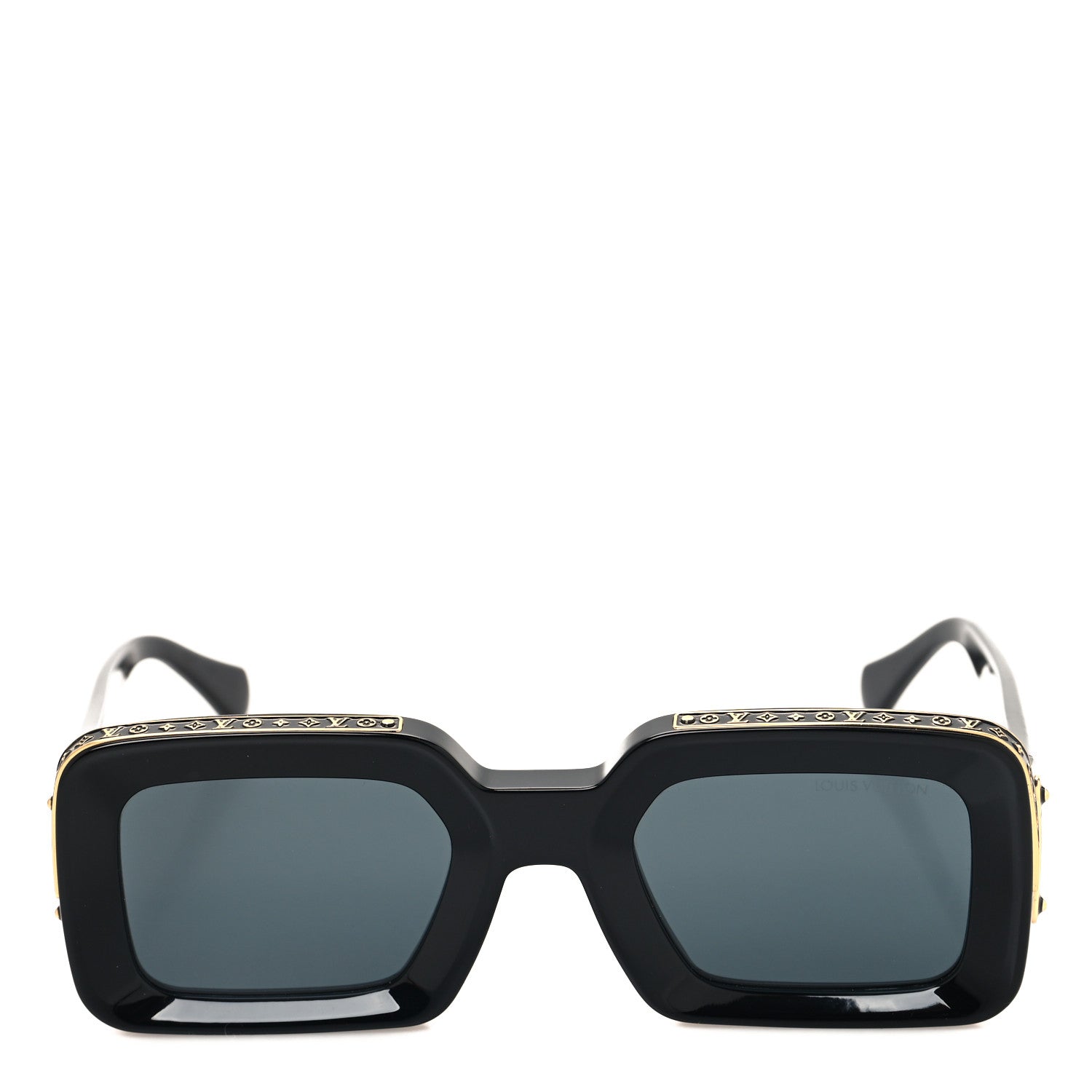 Louis Vuitton X NIGO Acetate 1.1 Zillionaires Sunglasses Z1591E Black 2 of 8