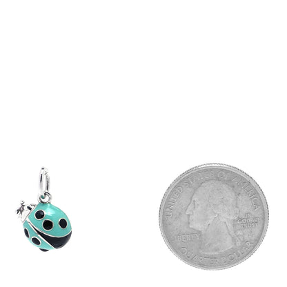Tiffany Sterling Silver Enamel Ladybug Charm Blue 2 of 4