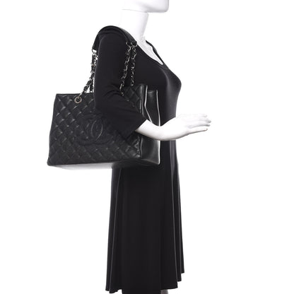Chanel Caviar Quilted Grand Shopping Tote GST Black 2 of 11