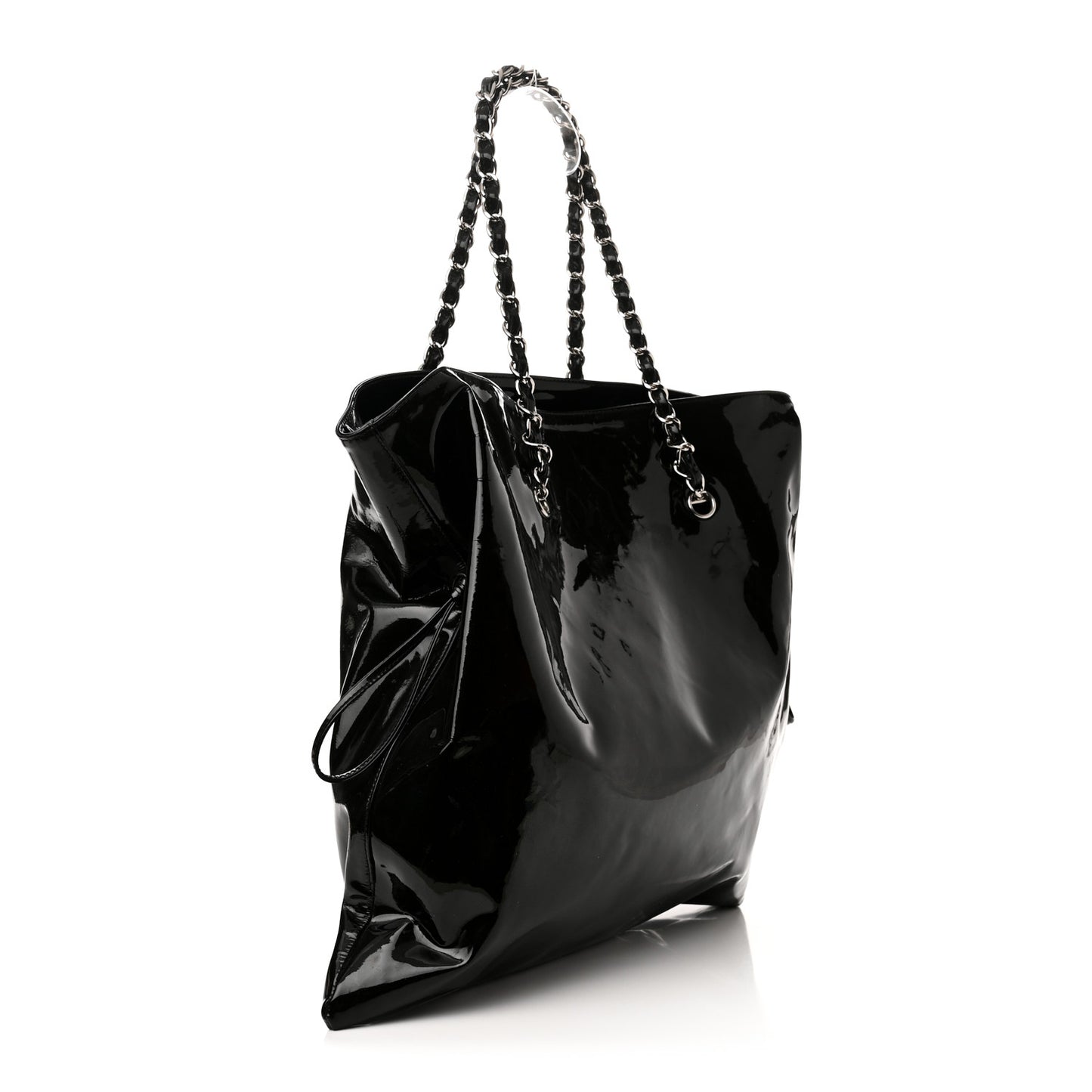Patent Crystal Strass Bonbons Tote Black