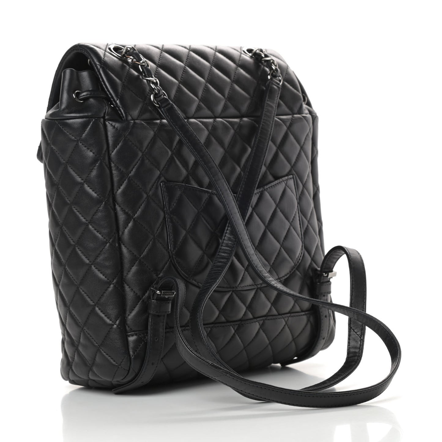Lambskin Quilted Large Urban Spirit Backpack Black