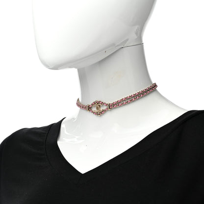 Chanel Metal Lambskin CC Chain Link Necklace Pink 2 of 6
