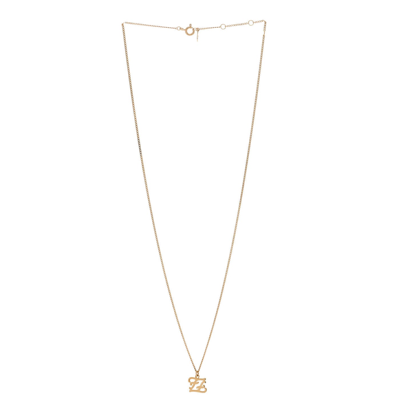 Metal Karligraphy Necklace Gold