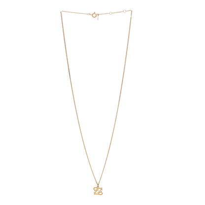 Fendi Metal Karligraphy Necklace Gold 3 of 7