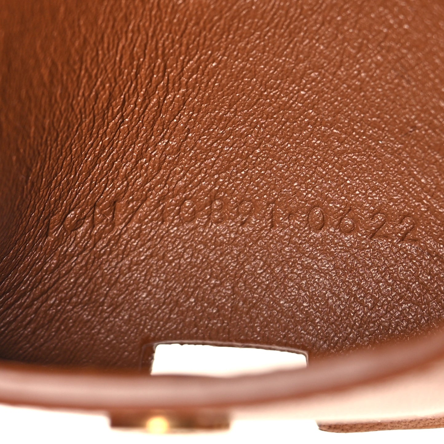 Calfskin Kaia Airpods Micro Bag Vintage Brown Gold