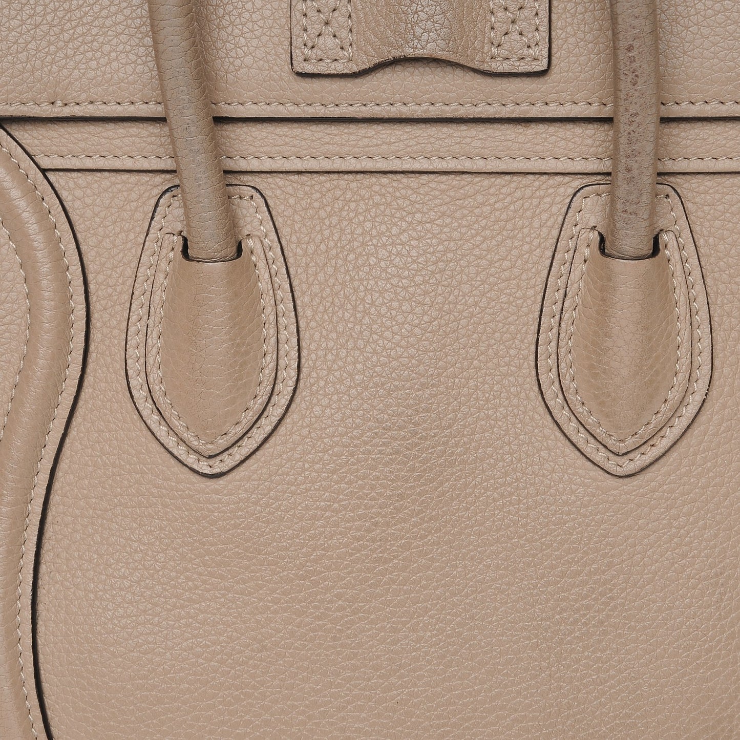 Drummed Calfskin Nano Luggage Dune