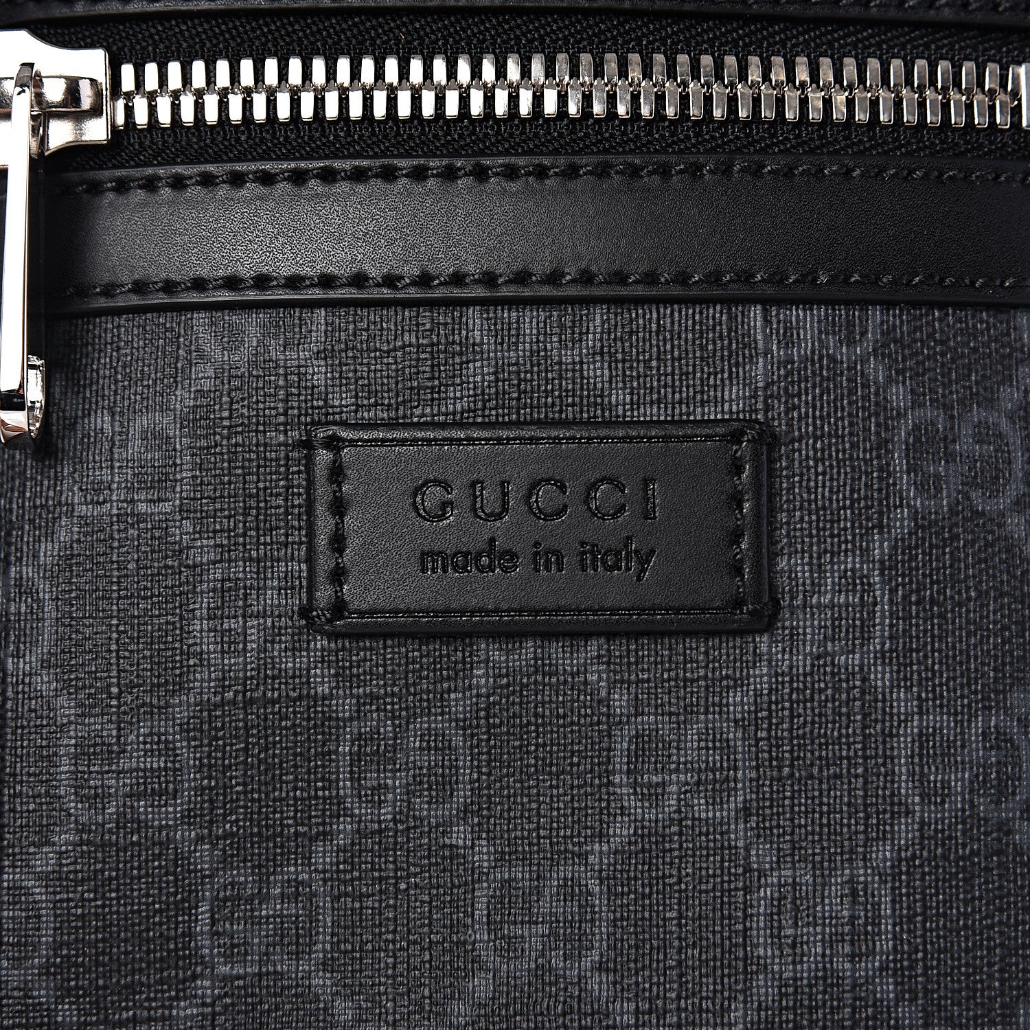 Gucci GG Supreme Monogram Appia Calfskin Web Small Camera Messenger Bag Black Grey 7 of 9