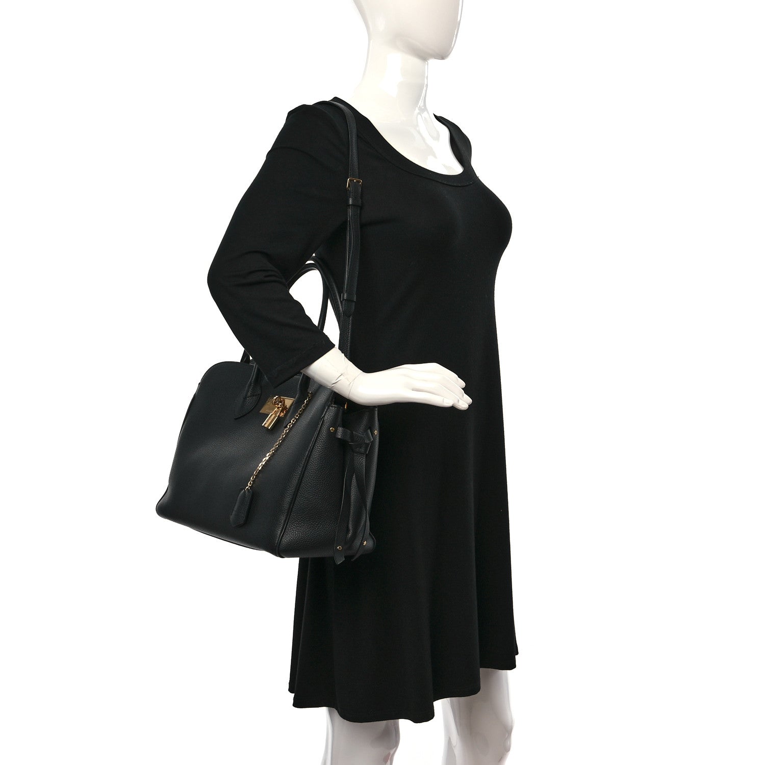 Louis Vuitton Veau Nuage Milla MM Black 2 of 8