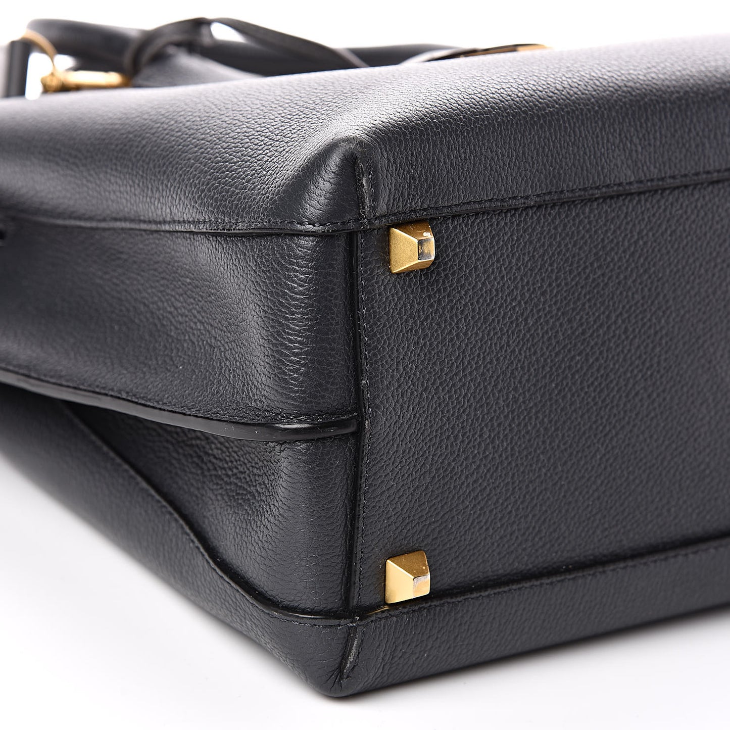 Grained Calfskin Medium Milla Tote Phantom Grey