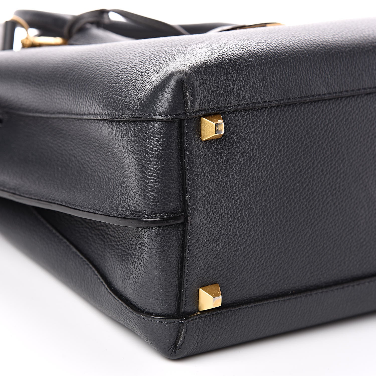 MCM Grained Calfskin Medium Milla Tote Phantom Grey 8 of 15