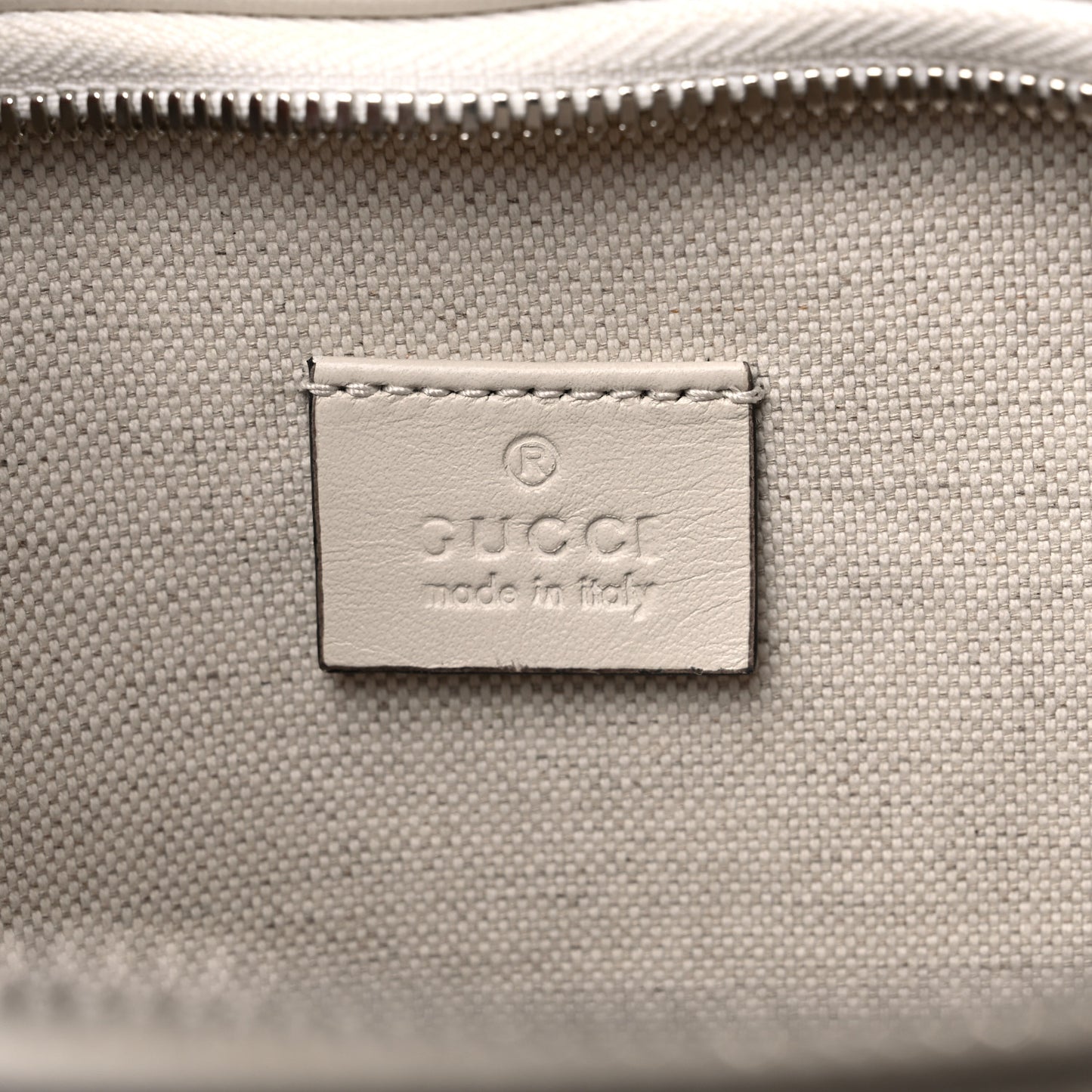 Calfskin GG Tennis Embossed Pocket Belt Bag Mystic White