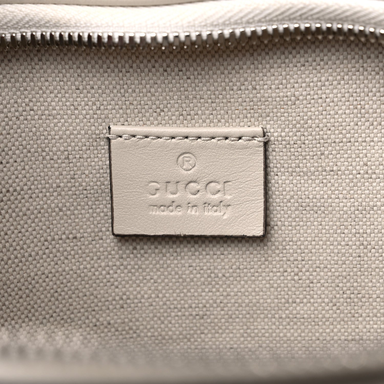Gucci Calfskin GG Tennis Embossed Pocket Belt Bag Mystic White 6 of 11