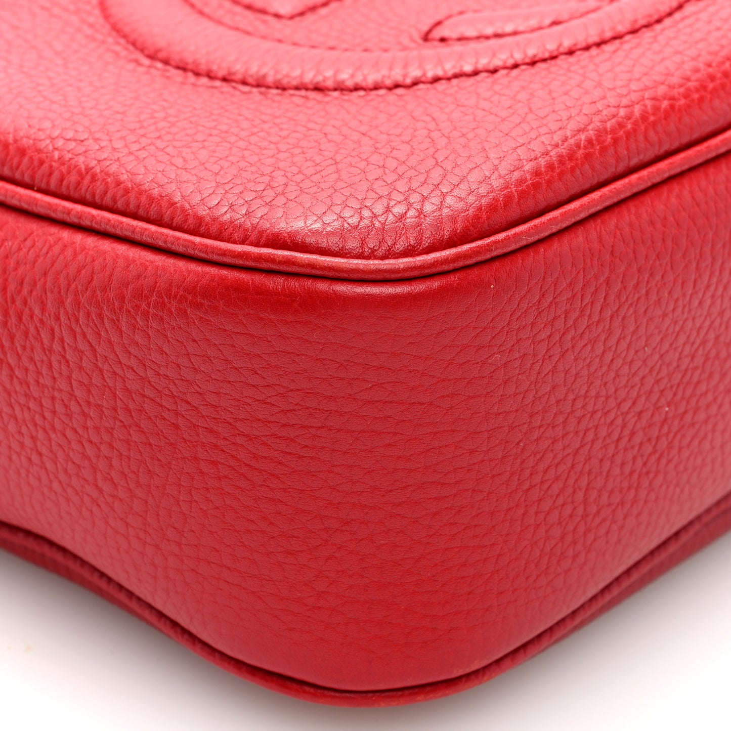 Pebbled Calfskin Small Soho Disco Bag Tabasco Red