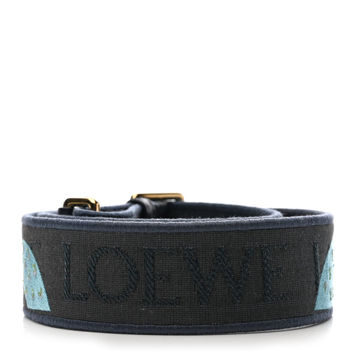 Loewe Calfskin Jacquard Snake Anagram Strap Dark Ink 2 of 6