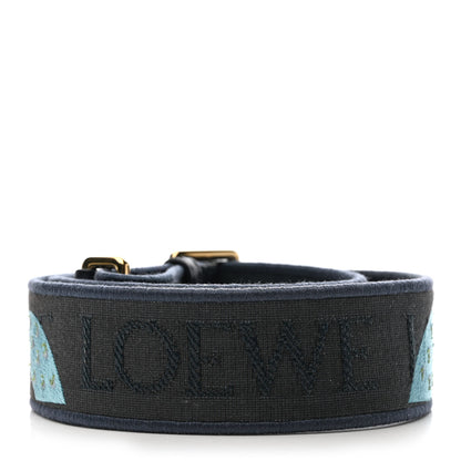 Loewe Calfskin Jacquard Snake Anagram Strap Dark Ink 2 of 6
