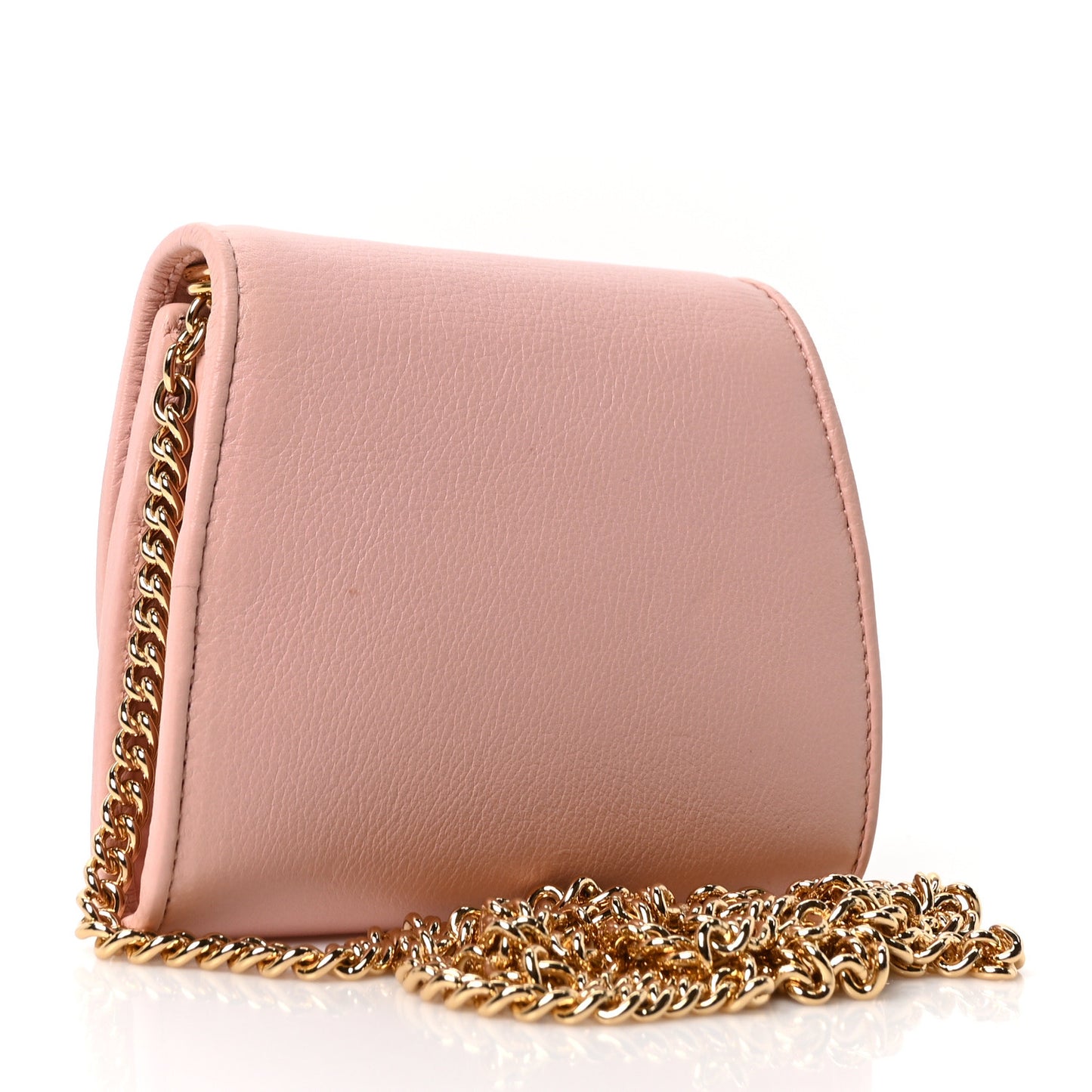 Roxy Calfskin Medium Blondie Chain Wallet Powder Pink
