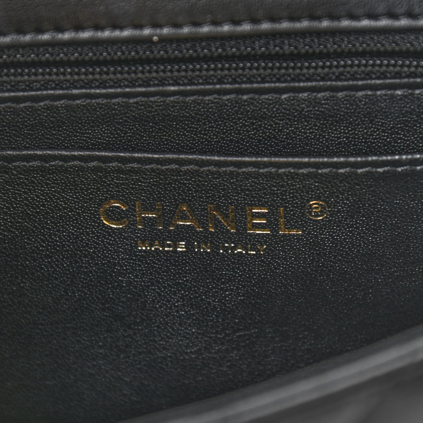 Lambskin Quilted Mini Square Flap Black