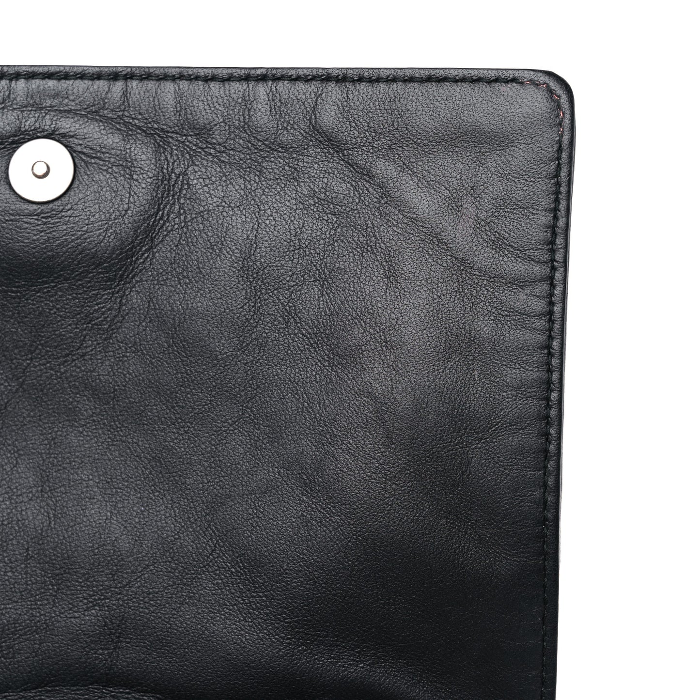 Nappa Intrecciato Crossbody Messenger Flap Black