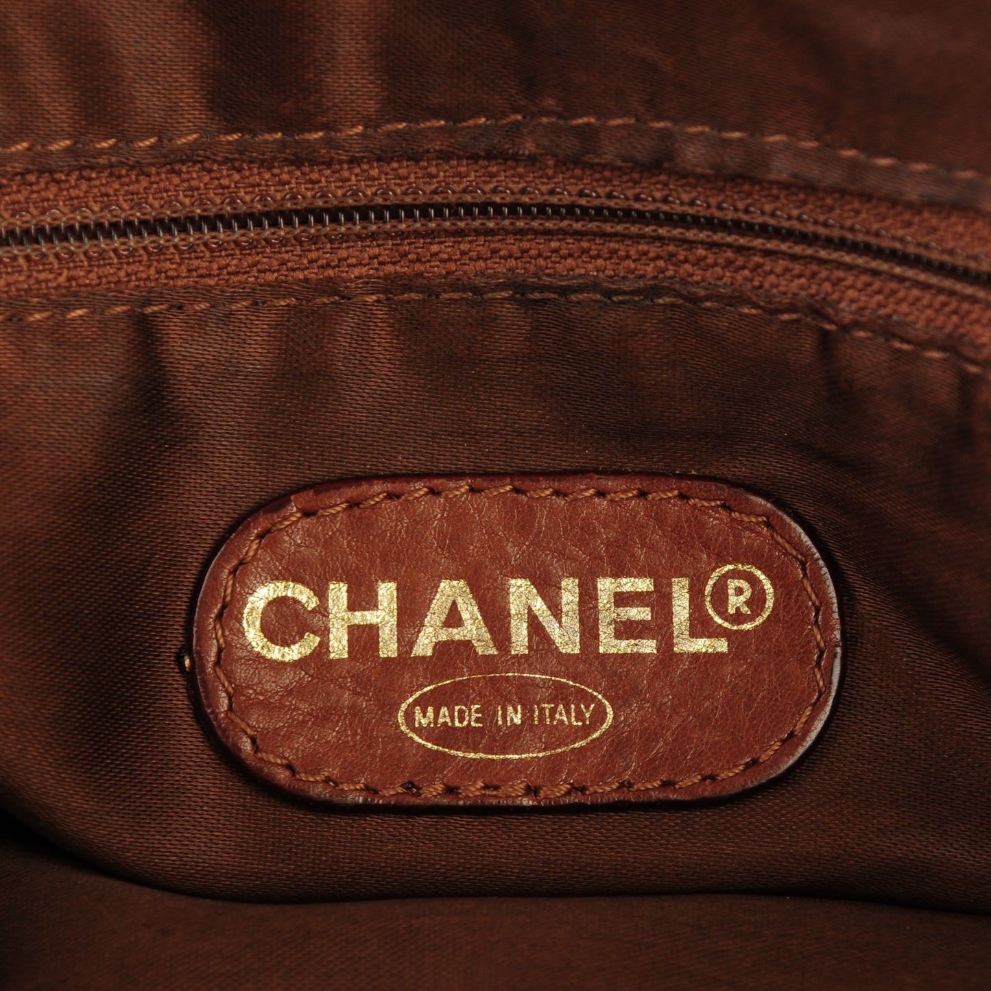 Lambskin CC Tassel Shoulder Bag Light Brown