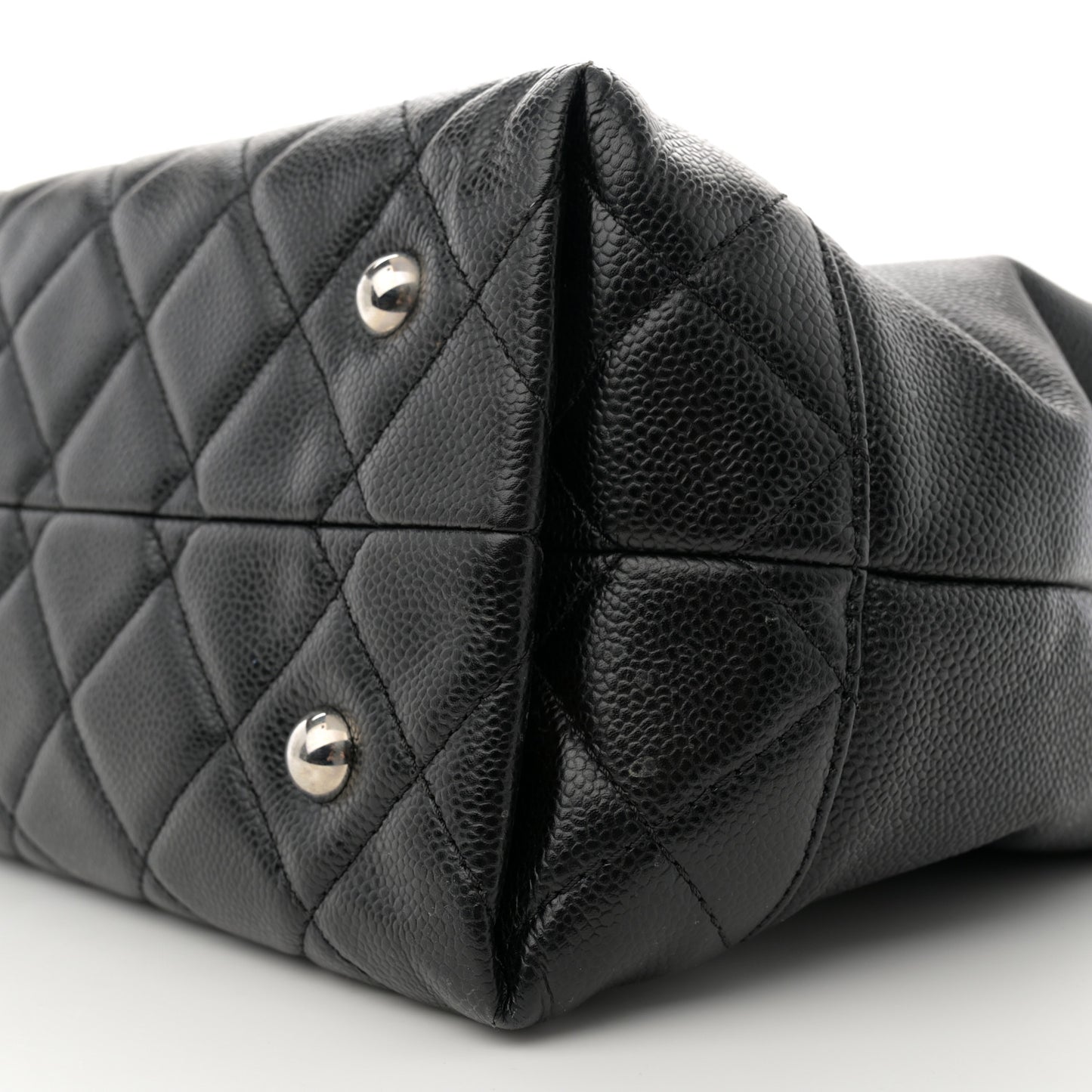 Caviar Large Soft CC Top Handle Tote Black