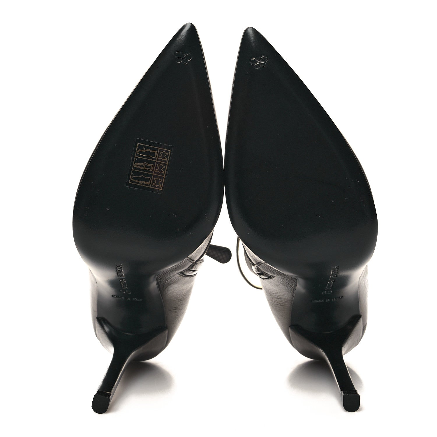 Bottega Veneta Metallic Calfskin Ankle Strap High Heel Booties 35 Antique Silver 5 of 7