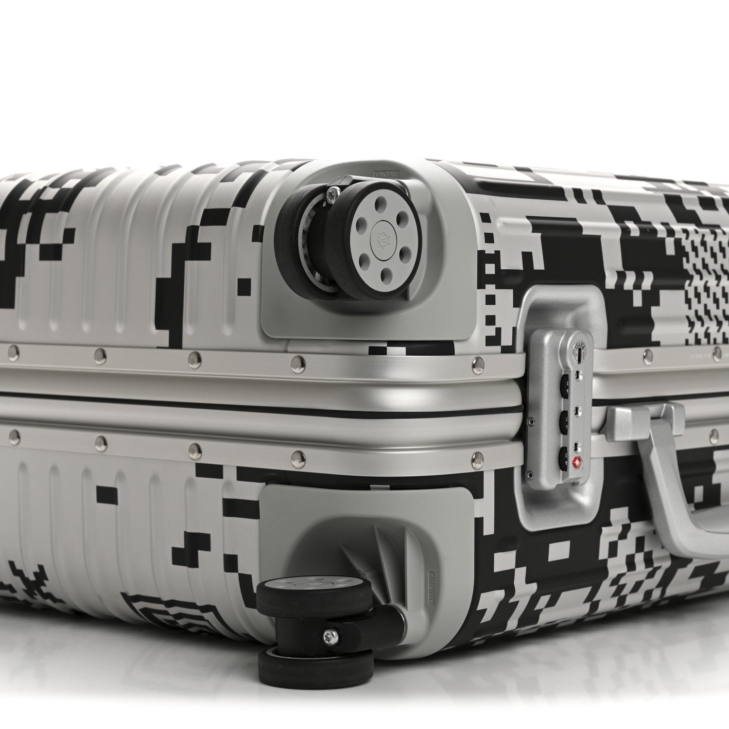 Rimowa X RTFKT Polycarbonate Printed Original Twist Cabin Silver Black 9 of 12